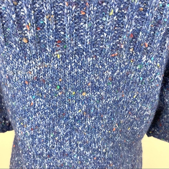 Express Blue Speckled Knit Button Down Sweater - Picture 5 of 11